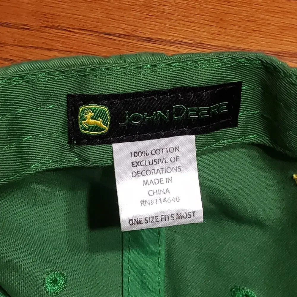 John Deere Hat Dad Cap Mens Green Yellow Curved Bill Owners Edition Adult